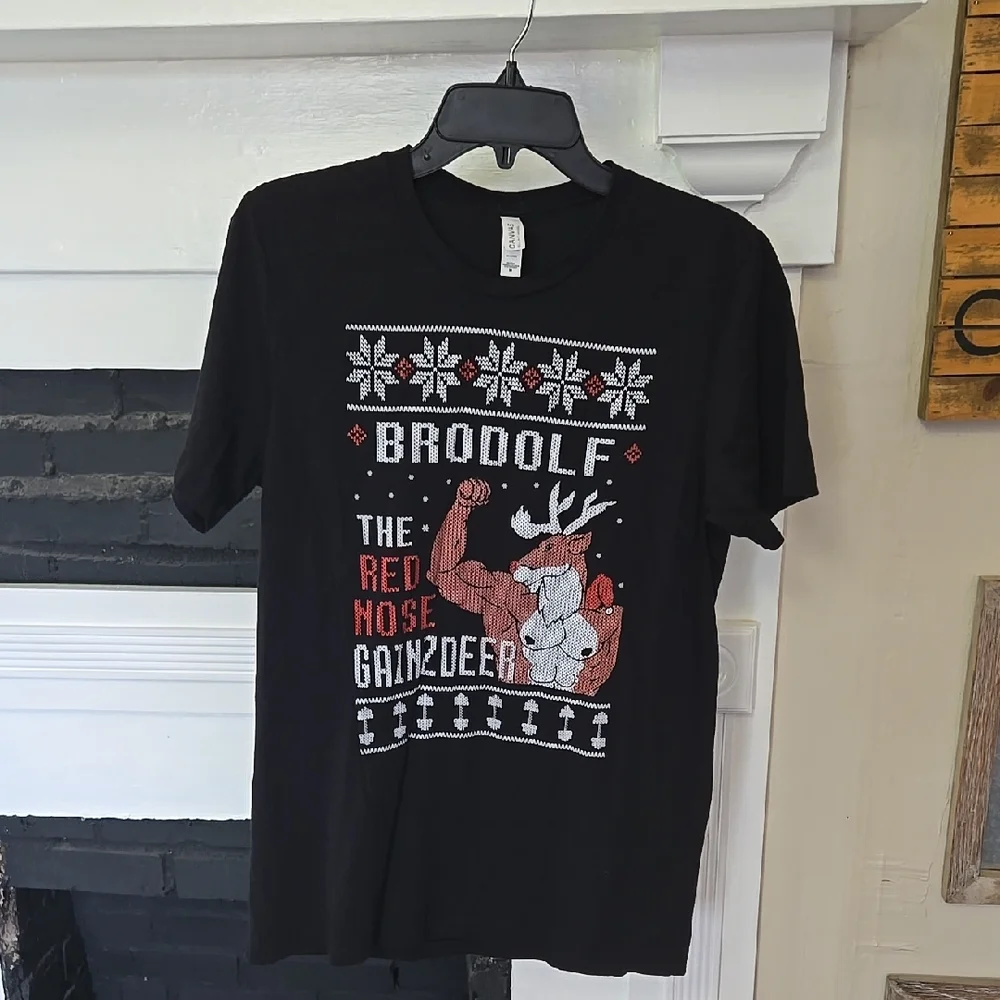 Canvas Black Brodolf Graphic T-Shirt - Picture 1 of 7